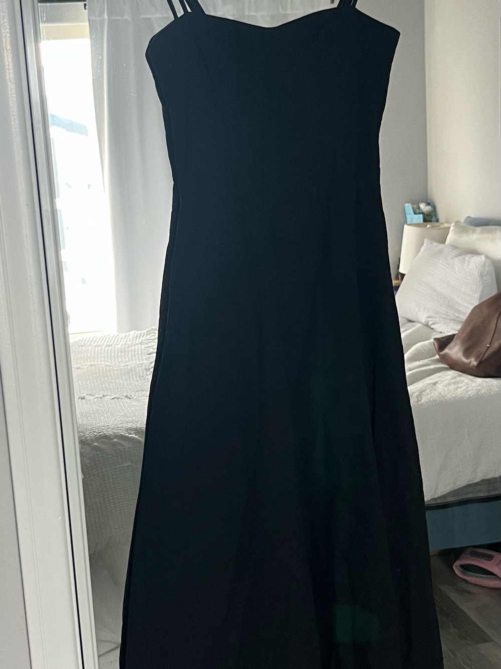 Peppermayo Black Maxi Dress with Double Spaghetti Straps